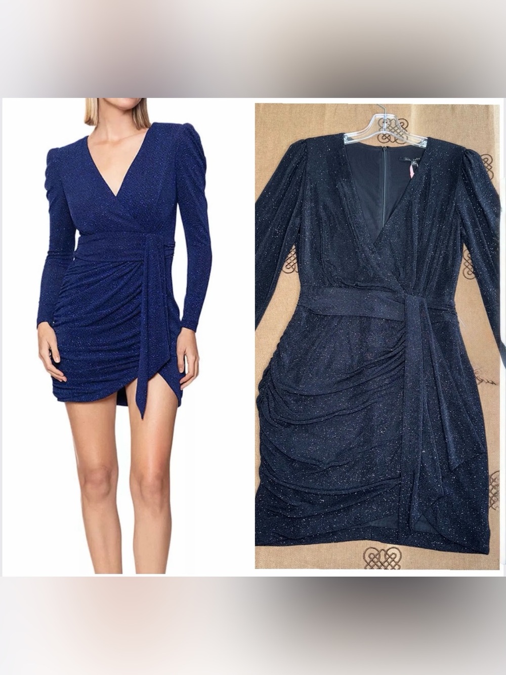 Alex Marie black Sparkle Mini Dress